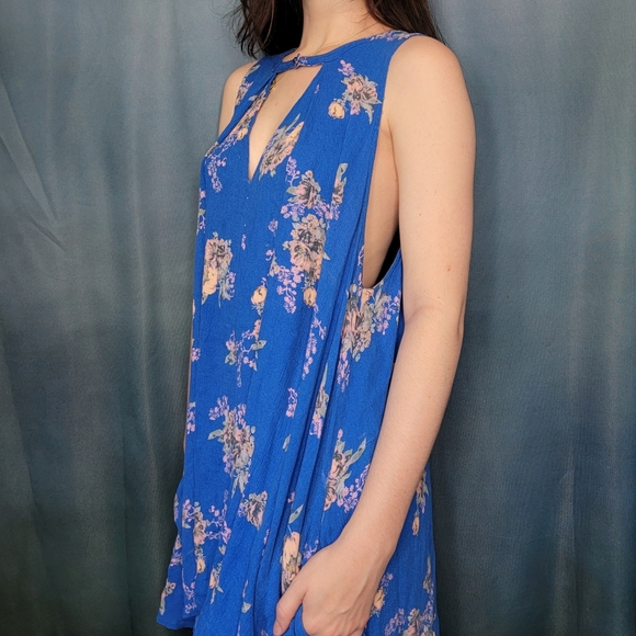 Free People Blue Floral Mini Dress - Picture 2 of 8